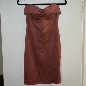 Velvet strapless dress